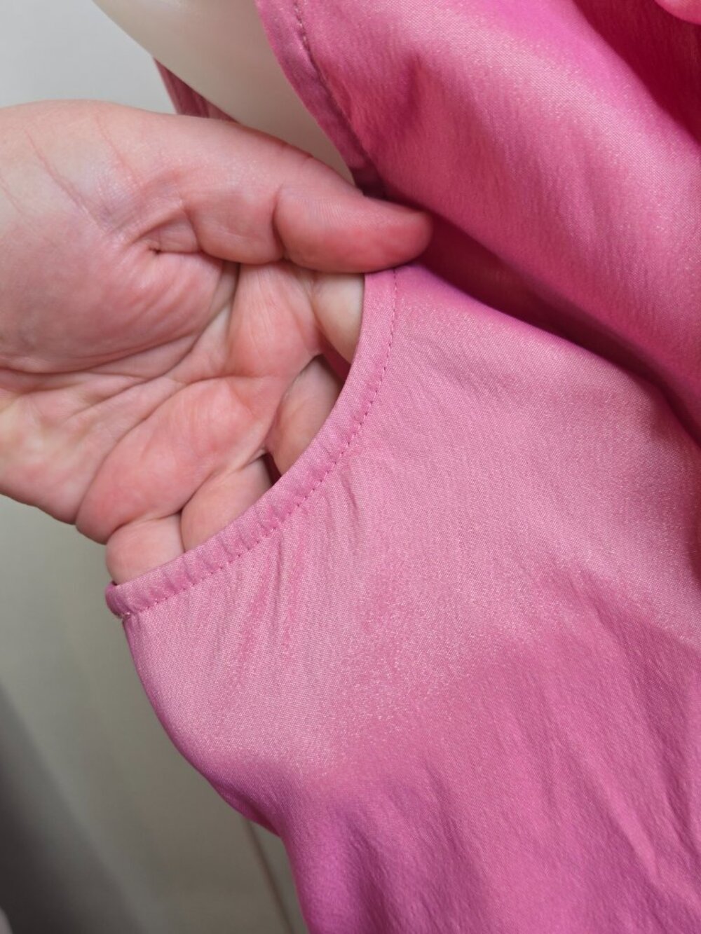 Samuel Dong Dress XL Pink Ruffle Bubble Tie A-line button Sleeveless Bow - Picture 11 of 16